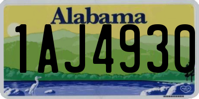 AL license plate 1AJ4930