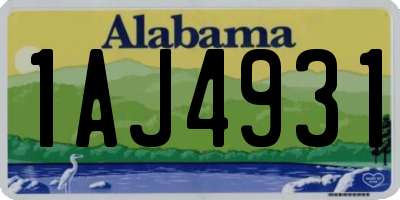 AL license plate 1AJ4931