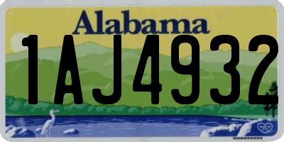 AL license plate 1AJ4932