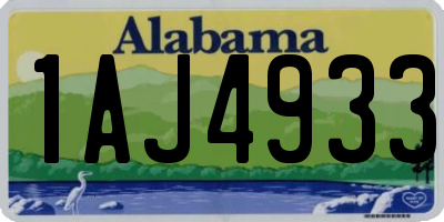 AL license plate 1AJ4933