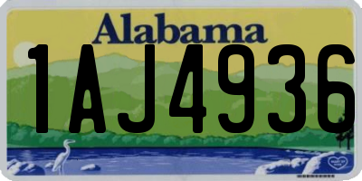 AL license plate 1AJ4936