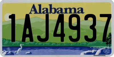 AL license plate 1AJ4937