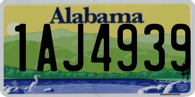 AL license plate 1AJ4939