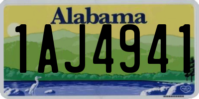 AL license plate 1AJ4941