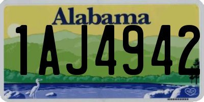 AL license plate 1AJ4942