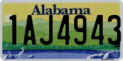AL license plate 1AJ4943
