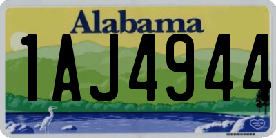 AL license plate 1AJ4944