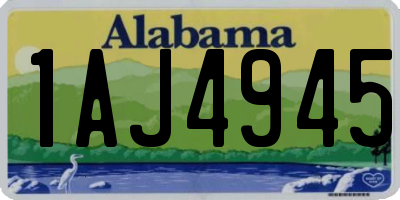 AL license plate 1AJ4945