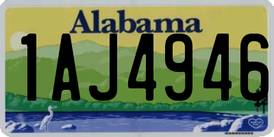 AL license plate 1AJ4946