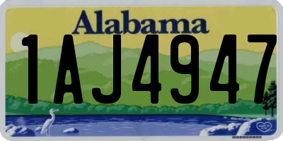 AL license plate 1AJ4947