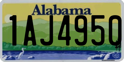 AL license plate 1AJ4950