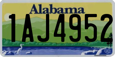 AL license plate 1AJ4952