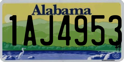 AL license plate 1AJ4953