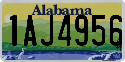 AL license plate 1AJ4956