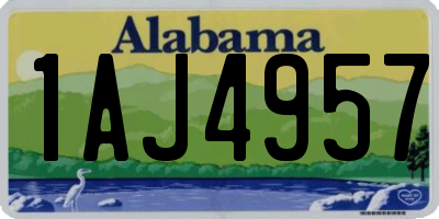 AL license plate 1AJ4957