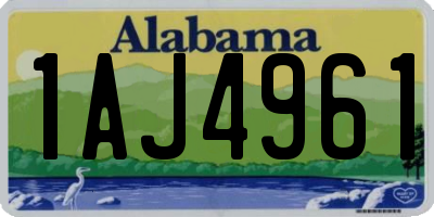 AL license plate 1AJ4961