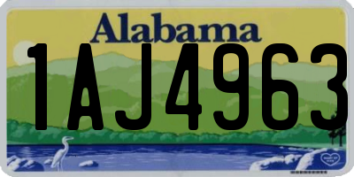 AL license plate 1AJ4963