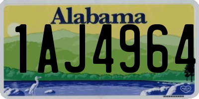 AL license plate 1AJ4964