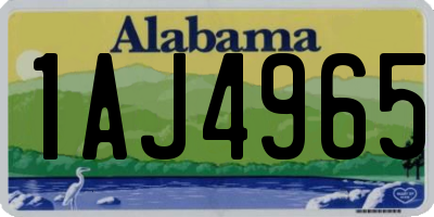 AL license plate 1AJ4965
