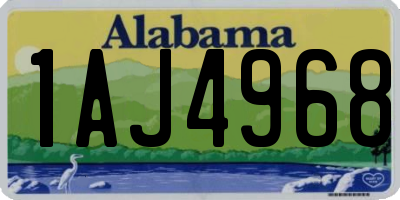 AL license plate 1AJ4968