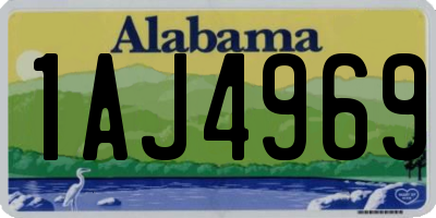 AL license plate 1AJ4969