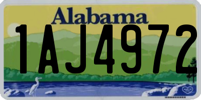 AL license plate 1AJ4972