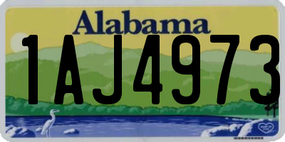 AL license plate 1AJ4973