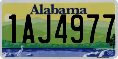 AL license plate 1AJ4977
