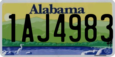 AL license plate 1AJ4983