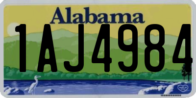 AL license plate 1AJ4984
