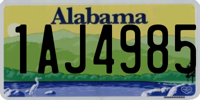 AL license plate 1AJ4985
