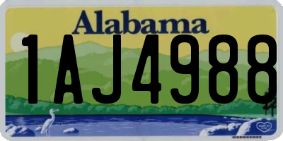 AL license plate 1AJ4988