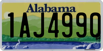 AL license plate 1AJ4990