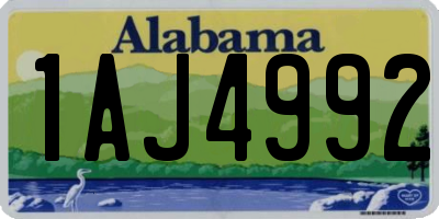 AL license plate 1AJ4992