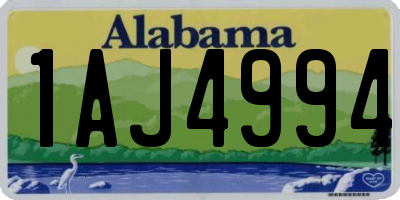 AL license plate 1AJ4994