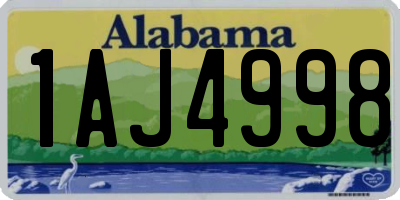 AL license plate 1AJ4998