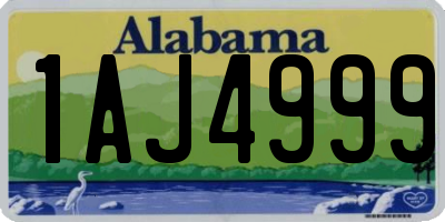 AL license plate 1AJ4999