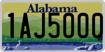 AL license plate 1AJ5000