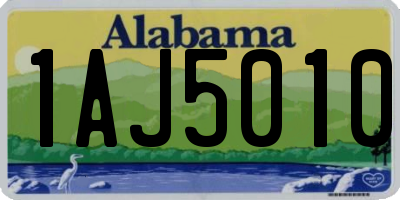 AL license plate 1AJ5010