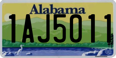 AL license plate 1AJ5011