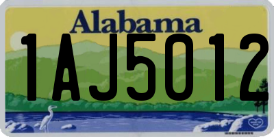 AL license plate 1AJ5012