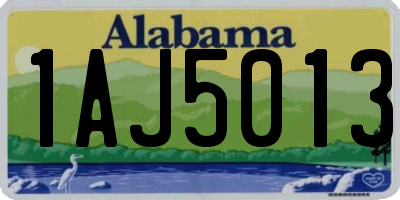 AL license plate 1AJ5013