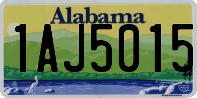 AL license plate 1AJ5015