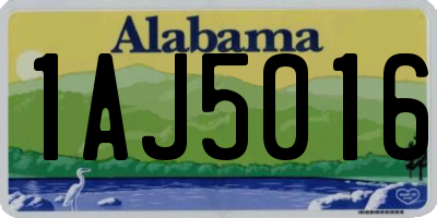 AL license plate 1AJ5016