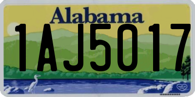 AL license plate 1AJ5017