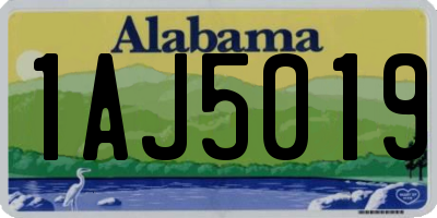 AL license plate 1AJ5019