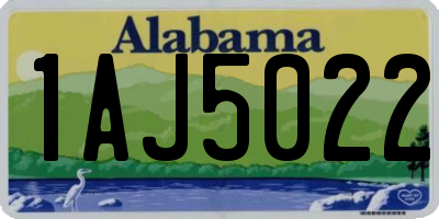 AL license plate 1AJ5022
