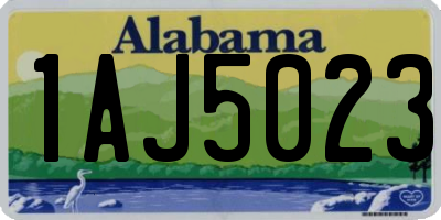 AL license plate 1AJ5023