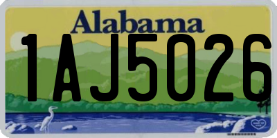 AL license plate 1AJ5026