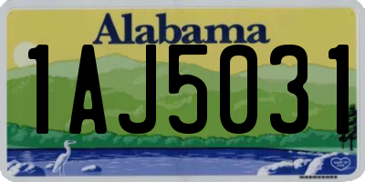 AL license plate 1AJ5031
